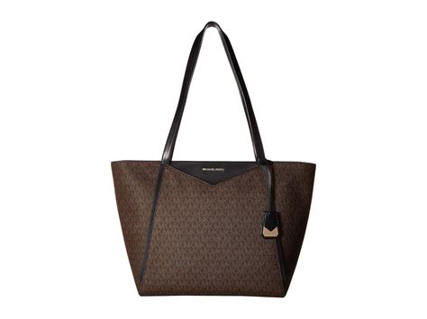 michael kors whitney signature large top zip tote|Whitney Large Leather Tote Bag .